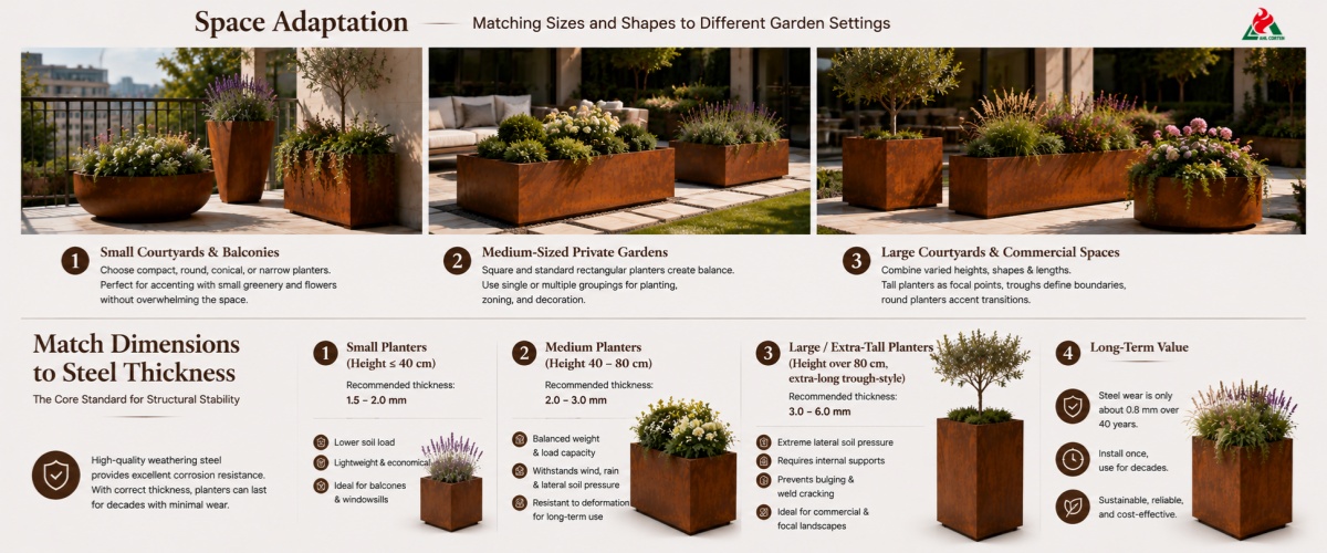 Corten Steel Planter Wholesale Price